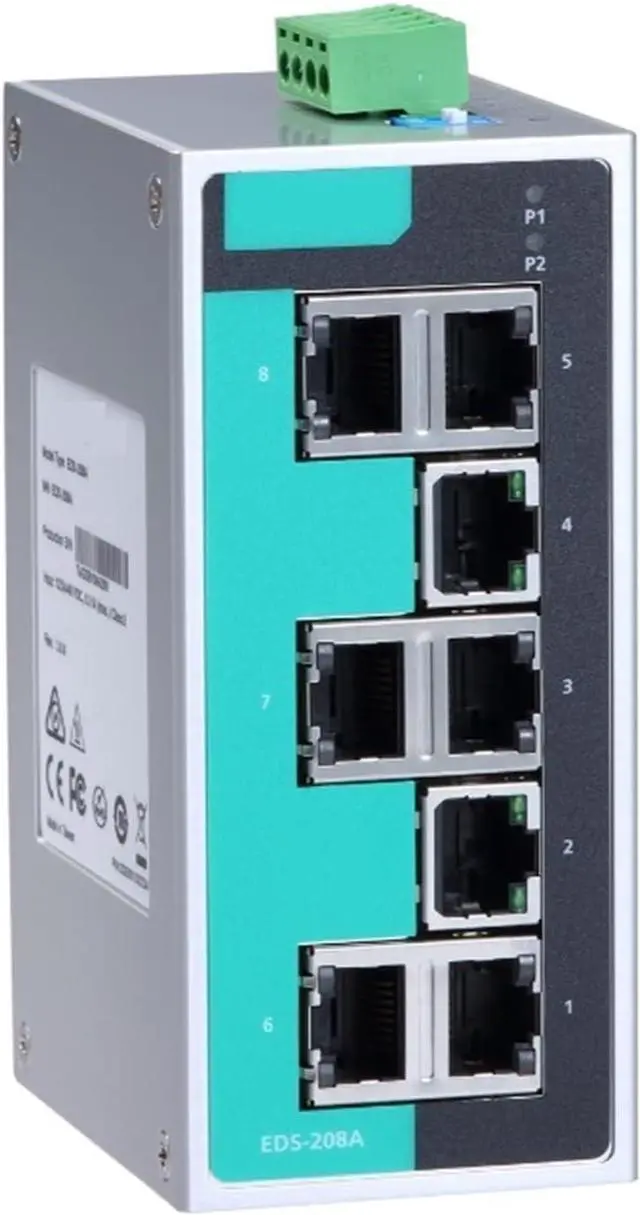 Main image of EDS-208A Series 8-port Compact Unmanaged Ethernet Switches EDS-208A, EDS-208A-SS-SC-T, EDS-208A-MM-SC, EDS-208A-T(EDS-208A)