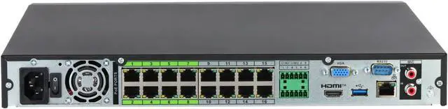 Alt view image 3 of 4 - NVR 16CH 1U 16PoE Port 2HDDs IP PoE Video Recorder 8K HDMI Output,Support Face Detection and Recognition,NVR16CH-16P-2AI-S2