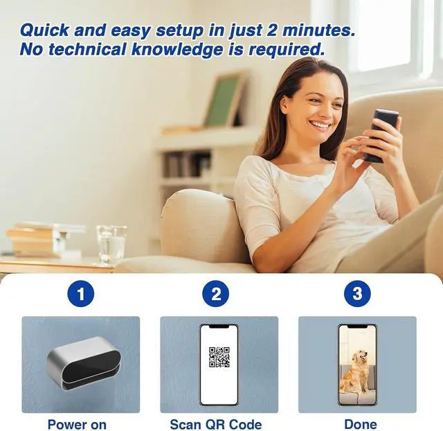 Alt view image 6 of 7 - XXAXX 2K WiFi Ultra HD Camera, with Night Vision, 2600mAh Battery, Black
