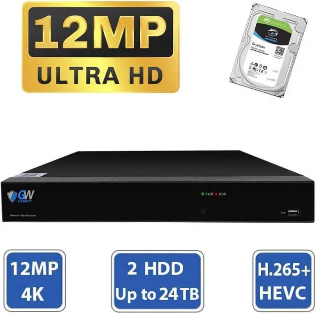 Alt view image 2 of 2 - GW Security 16 Channel H.265+ 4K 2160p HDMI NVR Standlone Network Video Recorder, 16CH PoE Port - Compatible with 12MP/ 8MP /5MP 1080P Realtime IP Camera (GW5516NPN)