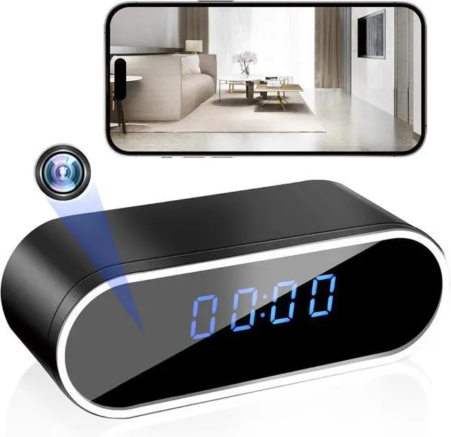 Main image of Smart Clock Camera, WiFi HD 1080P Wireless Mini Camera with Night Vision, Motion Detection, and Remote Viewing, Nanny Cam for Baby/Elder/Pet Care