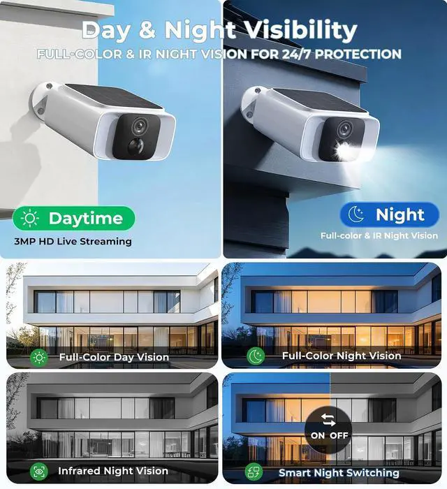 Alt view image 4 of 7 - VSKY 4G LTE Cellular Security Camera with Lifetime Free Unlimited Data