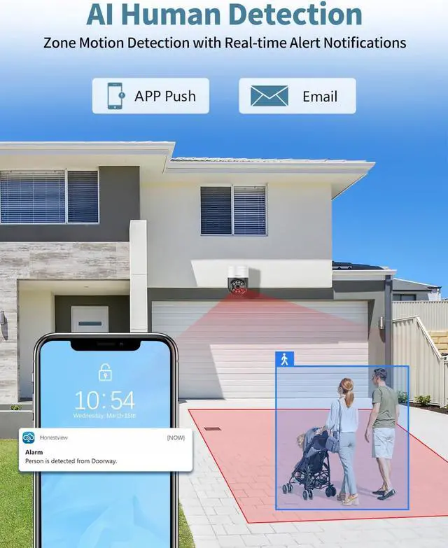 Alt view image 7 of 7 - 4K Wired Security Camera System, Outdoor PoE Video Surveillance System