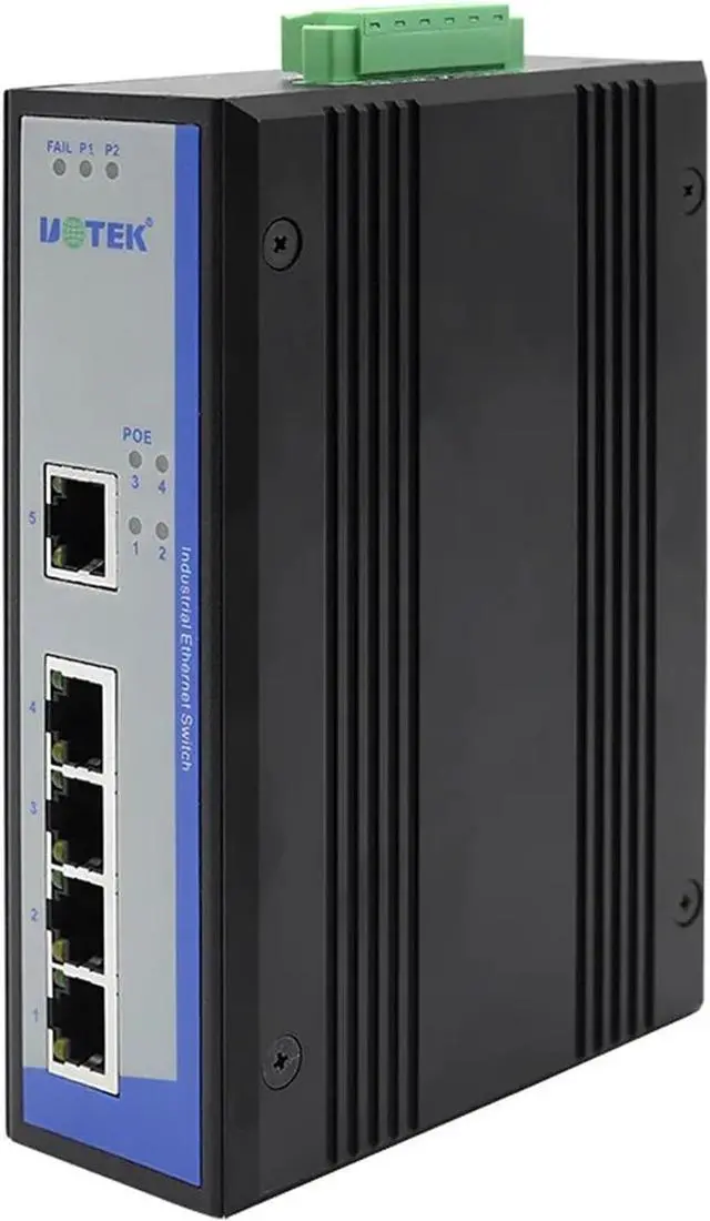 Main image of 1PCS Industrial 1000M 4 Ports Unmanaged Ethernet POE Switch Gigabit Optical Fiber SEP SC Interface DIN-Rail UT-6405G-POE(UT-6405G-4GT1GP-POE)