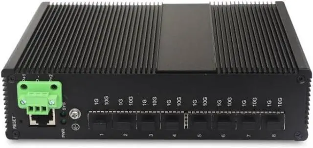 Main image of Industrial Din Rail Switch Gigabit Ethernet Switches with SFP+ interfaces 8 Ports 10G SFP+ Management Industrial Ethernet Switch POE