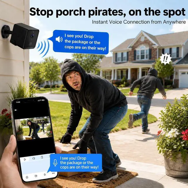 Alt view image 5 of 7 - 2K Mini 4G LTE Wireless Security Hidden Camera No WiFi Needed