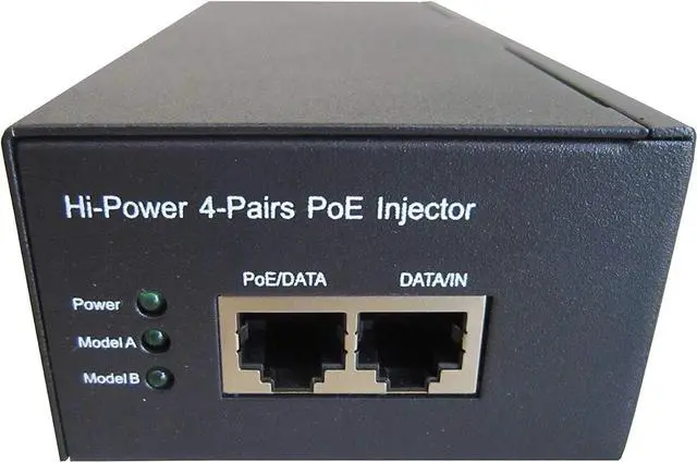 Main image of INJ-GE-60R Gigabit Ethernet PoE 802.3af/at/++ Injector (60W Power Budget), wall mountable