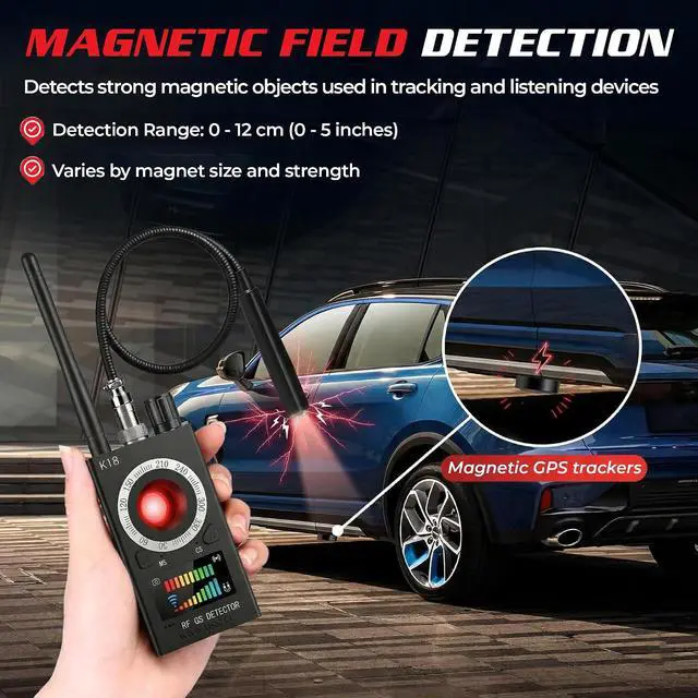 Alt view image 3 of 7 - SPY SPOT Hidden Camera Detector, RF Bug Detector, Spy Devices Finder, Black
