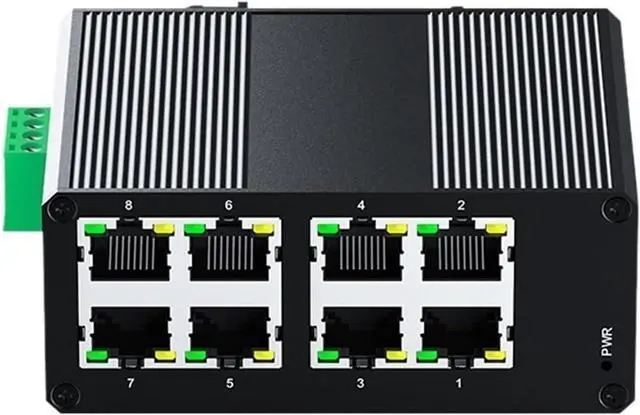 Main image of 8 Port 100Mbps Industrial Switch 10/100M Mini Industry Ethernet Network Switch DIN Rail and Play IP40 Protection