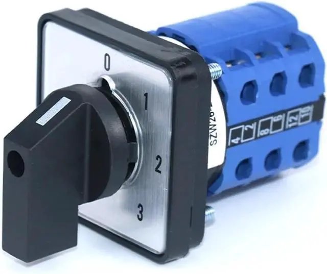 Main image of SZW26/LW26-20 Ui 660V 0-1-2-3 3 Phase Changeover Switch 4 Position Selector Switch 64X64 48X48 mm Panel Mount Cam Switch(0-3.3 48X48mm)