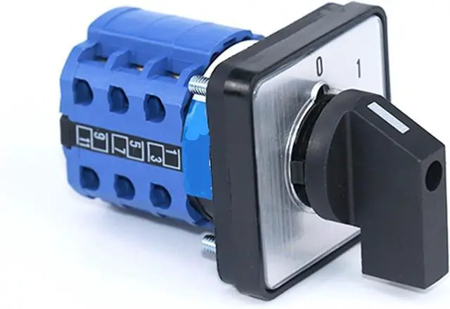 Alt view image 4 of 6 - SZW26/LW26-20 Ui 660V 0-1-2-3 3 Phase Changeover Switch 4 Position Selector Switch 64X64 48X48 mm Panel Mount Cam Switch(0-3.3 48X48mm)