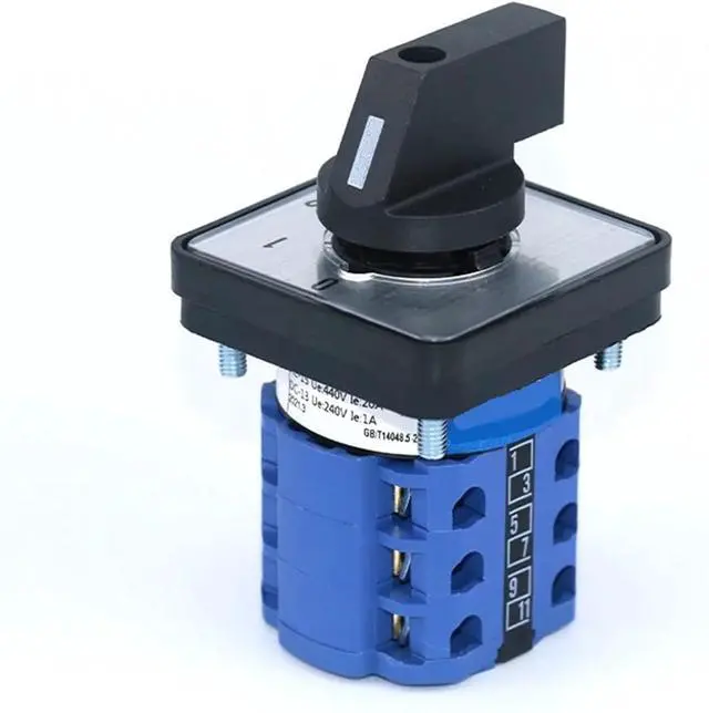 Alt view image 5 of 6 - SZW26/LW26-20 Ui 660V 0-1-2-3 3 Phase Changeover Switch 4 Position Selector Switch 64X64 48X48 mm Panel Mount Cam Switch(0-3.3 48X48mm)
