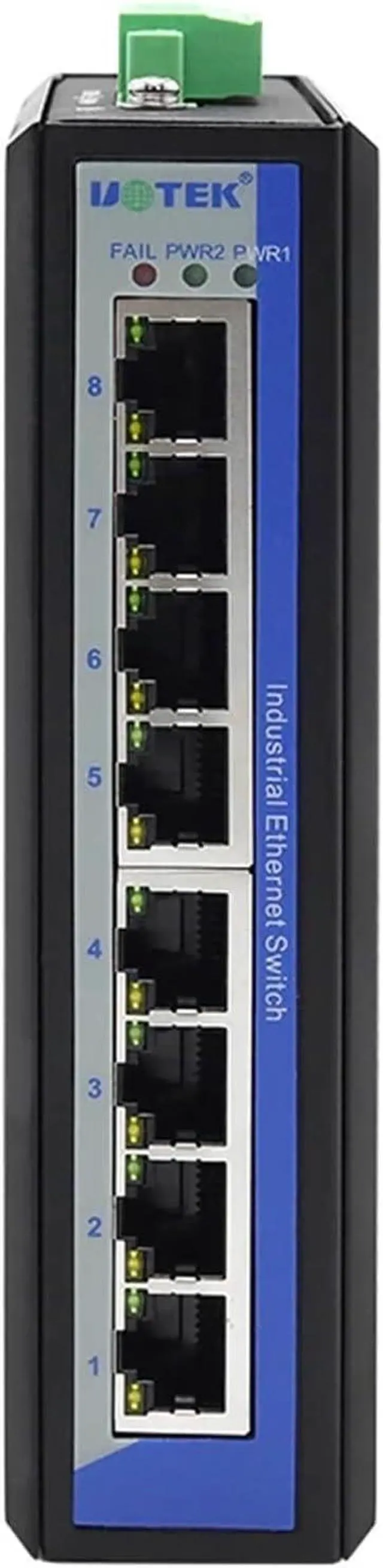 Alt view image 2 of 6 - 1PCS 100M 8 Ports DIN-Rail 2L Unmanaged Industrial Ethernet Network Switch UT-6408W
