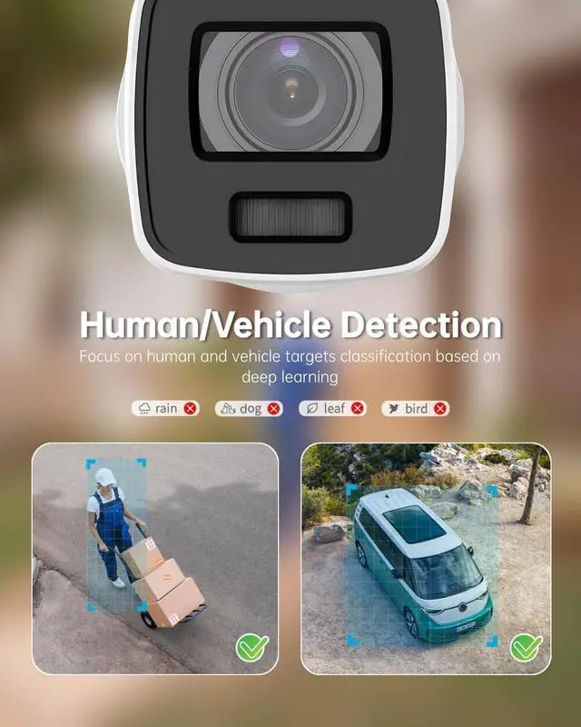 Alt view image 5 of 7 - 8MP 4K PoE Fixed Bullet IP Camera with 24/7 Colorful Imaging, Human/Vehicle Detection, H.265+, 130dB WDR, Built-in Microphone, Compatible with NVR/Connect APP 2CD2087G2-LU 4mm