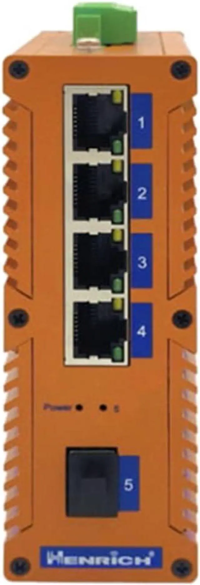 Main image of Henrich 4x100Mbps Copper Port 1 SFP Fiber Port Din-Rail Switch