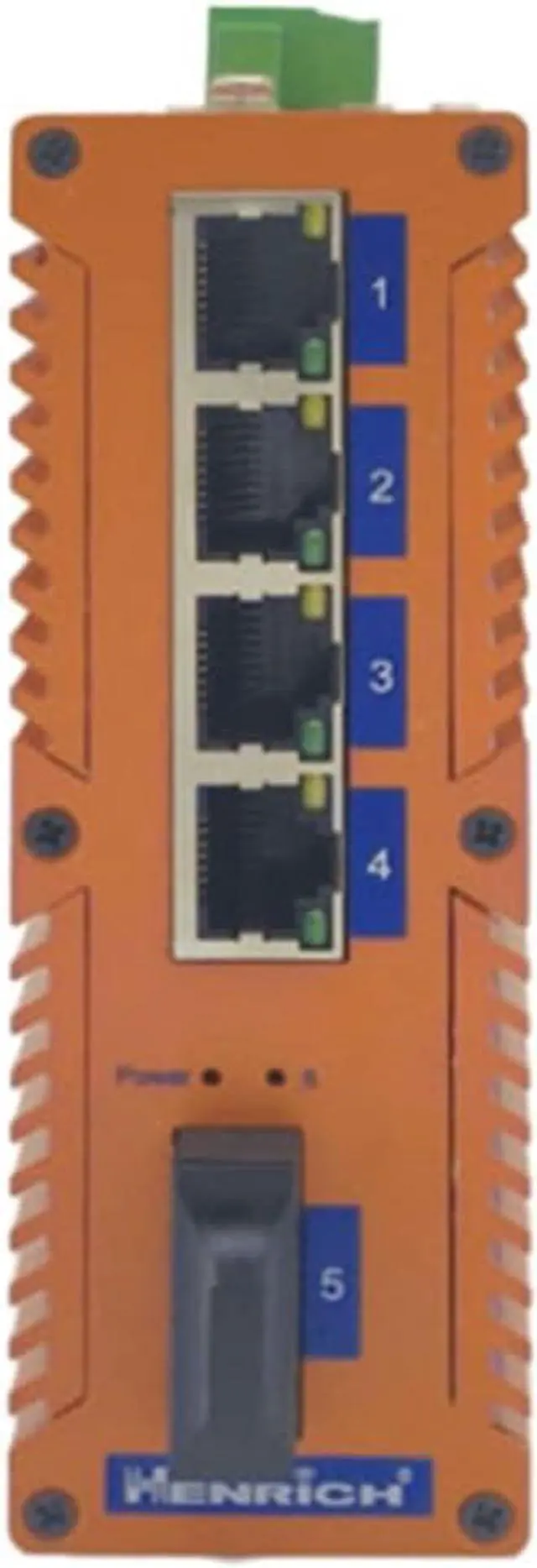 Main image of Henrich 4x1000Mbps Copper Port 1 Multi-Mode SC Fiber Port Din-Rail Switch