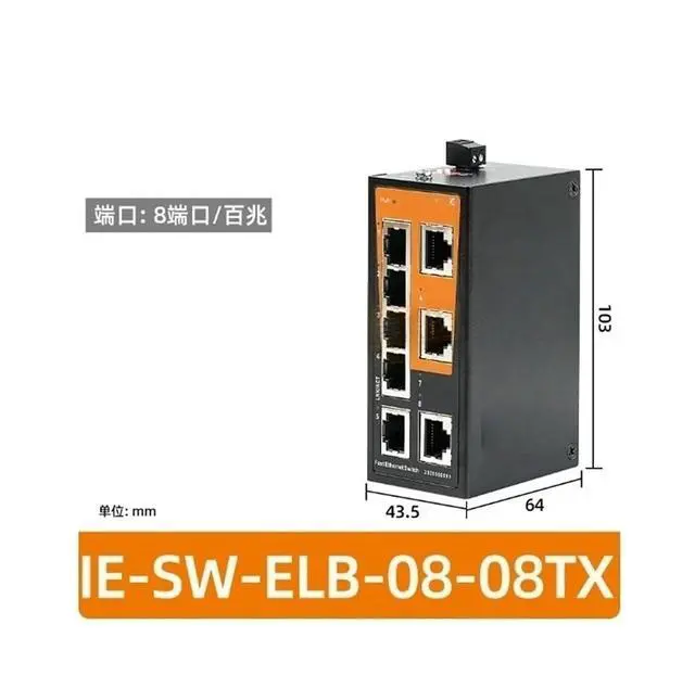 Alt view image 2 of 3 - Ethernet Switch 2828550000 IE-SW-ELB-08-8TX 8 Port