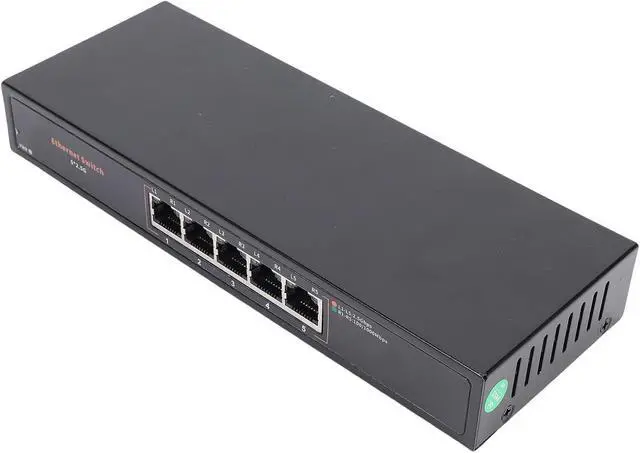 Alt view image 3 of 7 - Fafeicy Ethernet Switch, Aluminum Alloy 5 Port Network Switch, 2.5Gbps RJ45 Desktop or Wall Mounted Hub, 100 to 240V US Plug for Home Office Small Business Gaming Setup (US Plug 100-240V)