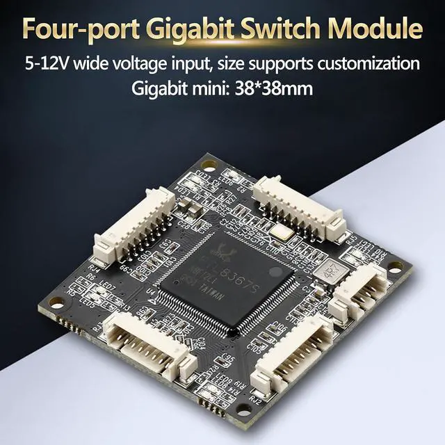 Alt view image 3 of 6 - Form Factor 4 Port Gigabit Switches Supporting DC5-12V Input for Flexible Networking Gigabit Ethernet Switches