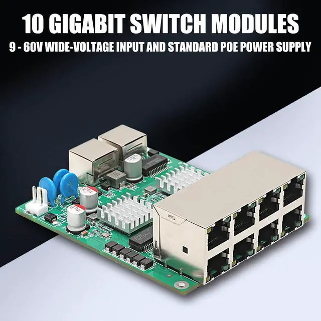 Alt view image 6 of 7 - 10 Port Gigabit Ethernet Switches with 8 PoEs Port Design for Home Offices and Surveillances Systems