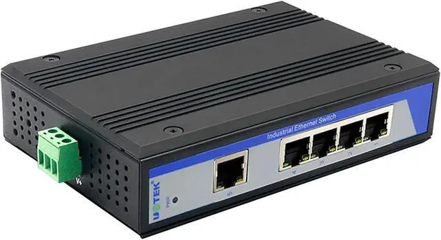 Alt view image 3 of 6 - 1PCS Industrial Grade 100M 5 Ports Unmanaged Ethernet Switch DIN-Rail Without Power UT-6405