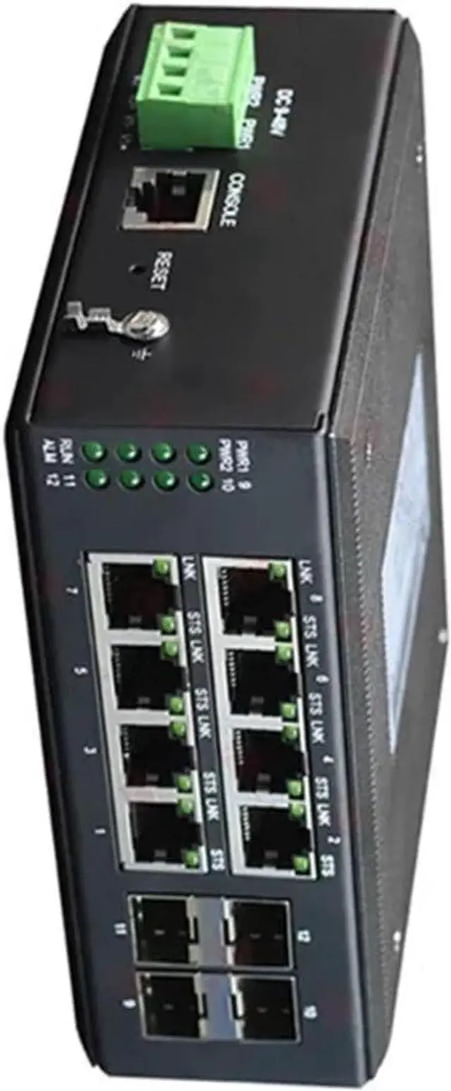 Main image of Industrial Din Rail Switch Gigabit Ethernet for Managed l2 8 Port Ring Network Switch Fast Gigabit Ethernet Industrial Poe Switch with SFP Optical Fiber Slot
