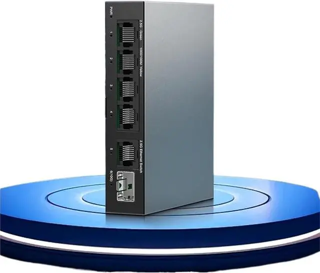 Main image of Network Switch 5 Port 2.5GbE Ethernet Switch Unmanaged 2.5Gbps Network Switch 1 Port 10Gb SFP(EU Adapter)