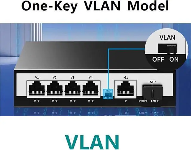 Alt view image 4 of 7 - Network Switch 6 Port Gigabit POE Switch 1000Mbps Active POE Network Switch 52W(AU Adapter)