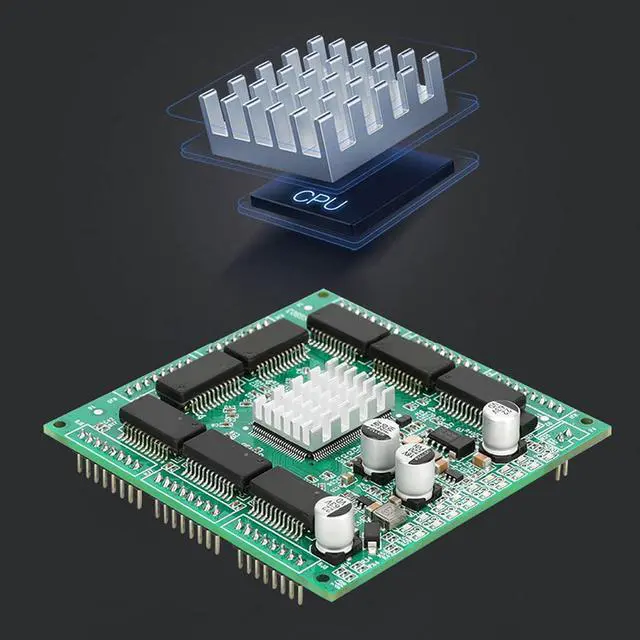 Alt view image 4 of 7 - 8 Port Gigabit Ethernet Switches Module with 10/100/1000Mbps Speed for Home Offices and Industrial Use