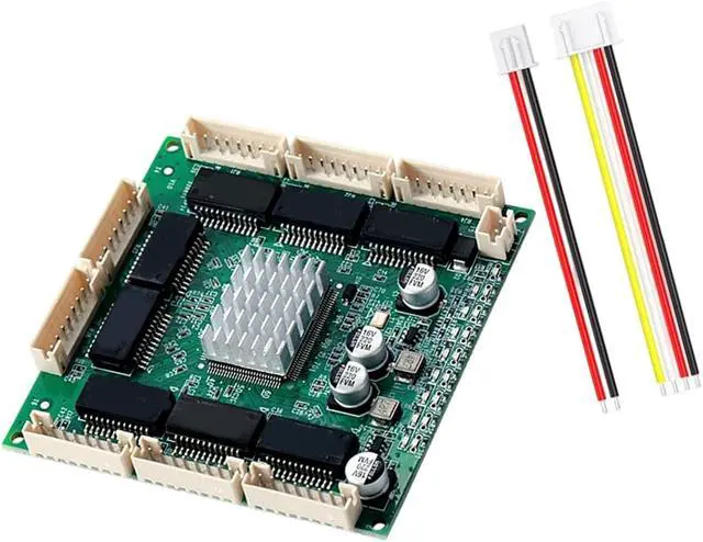 Alt view image 7 of 7 - 8 Port Gigabit Ethernet Switches Module with 10/100/1000Mbps Speed for Home Offices and Industrial Use