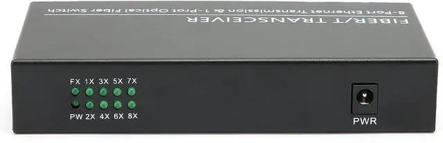 Alt view image 2 of 7 - Gigabit Switch with 8 Port Ethernet and 1 Port Single Mode Dual Fiber, Adaptive Gigabit Converter for Efficient Signal Conversion