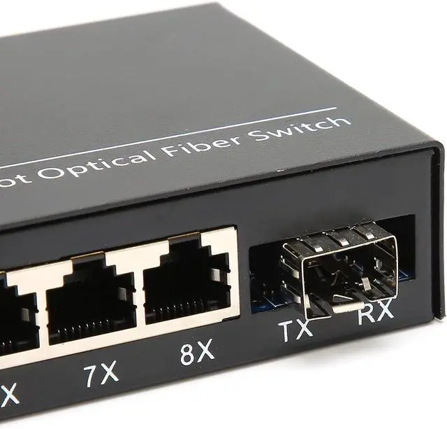 Alt view image 5 of 7 - Gigabit Switch with 8 Port Ethernet and 1 Port Single Mode Dual Fiber, Adaptive Gigabit Converter for Efficient Signal Conversion