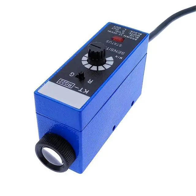 Alt view image 3 of 7 - 1Pc Color Code Sensor with Sensitive Adjusting Knob KT-RG22/BG22/WG22 10mm Mark Detection Switch(KT-WG22)