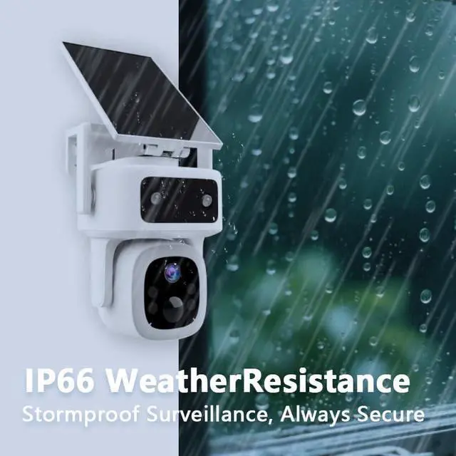 Alt view image 7 of 7 - 4G LTE Solar Cellular Security Camera Outdoor Wireless, Lifetime Free Data & No Monthly Fee, No WiFi Needed, 360° PTZ, 2K Full Color Night Vision, Human Tracking, 2-Way Audio, 32GB SD Card, IP66