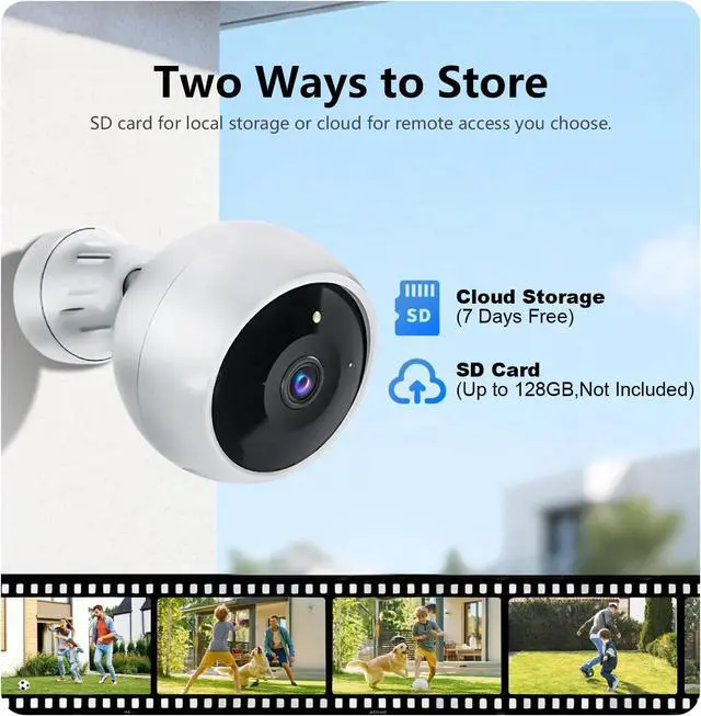 Alt view image 6 of 7 - Security Cameras Wireless Outdoor, 2K Camera for Home Security