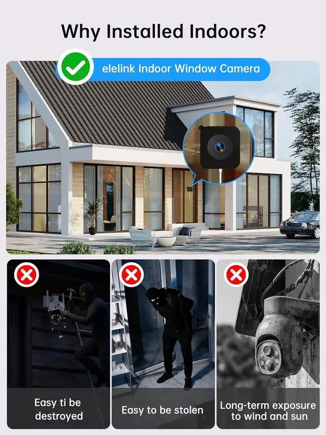 Alt view image 6 of 7 - SafeView Window Camera 2.4/5G Dual Band WiFi Indoor Winodow Security Camera