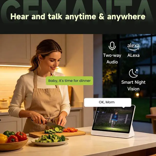 Alt view image 6 of 7 - 3MP Window Camera,Free Cloud Storage,2.4Ghz & 5Ghz WiFi Indoor Cameras for Home Security, Color Starlight Night Vision, Anti-Glare, AI Motion Detection, 24/7 Recording, Compatible with Alexa