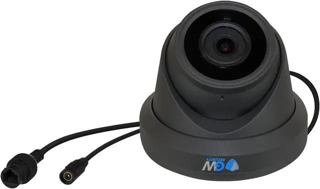 Alt view image 2 of 2 - GW Security 4K 8MP Outdoor/Indoor 2.8-12mm Varifocal Zoom Lens PoE IP Microphone Grey Turret Security Camera (GW7078MIC)