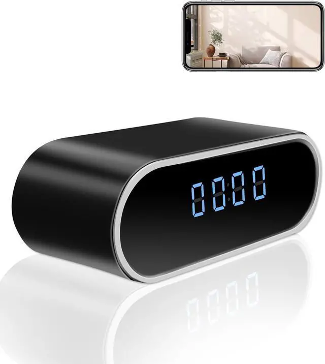 Main image of Hidden Camera Clock 1080P WiFi Indoor Security Camera Clock with Night Vision/Motion Detection Wireless Nanny Cam Secret Cameras for Home Office Surveillance No Audio