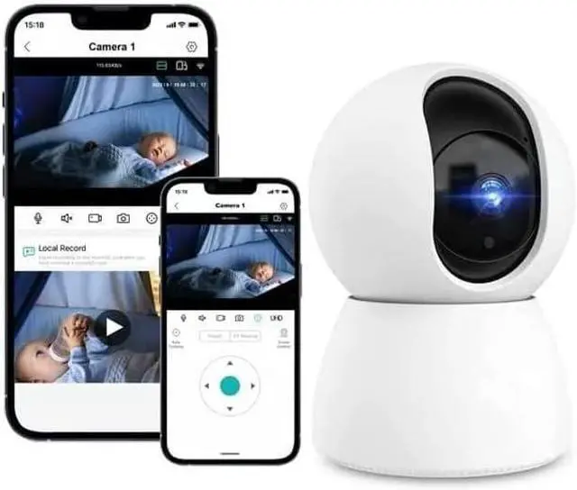 Main image of Baby Monitor Security Camera WiFi Indoor Camera 360-Degree Smart 1080P Pet Camera for Home Security and Nanny Elderly with Motion Detection, Night Vision, Two-Way Audio