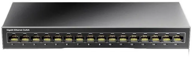 Main image of Network Switch 16 Ports Switch Ethernet 1000Mbps Gigabit High Performance Switcher RJ45(EU Plug)