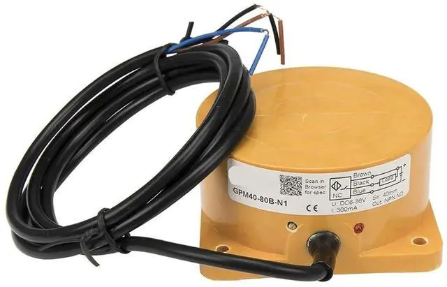Main image of 1pc Dia.80 40mm Sensing Three Wires NPN NO NC GPM40-80B N1 N2 P1 P2 TCO-3040 Panel mounting inductive Proximity Sensor Switch(N1 NPN NO)