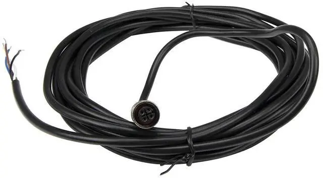 Main image of 1pc FSC12-FS-4 M12 5m PVC Cable Sensor Connector 4 pins Straight Female Head for M12 NPN PNP NO+NC Proximity Sensor Switch(Black)