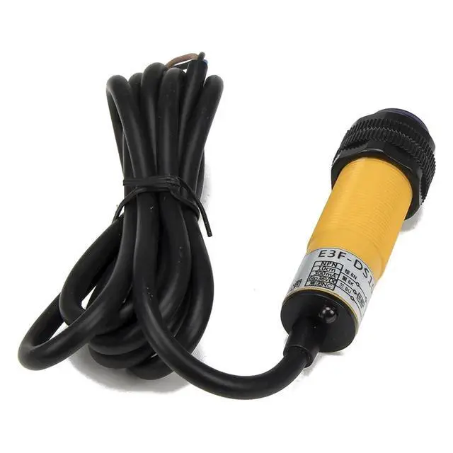 Alt view image 3 of 3 - 1pc M18 10cm Sensing NPN NC E3F-DS10C2 Diffuse Reflective Cylinder Amplifier Sensor Switch
