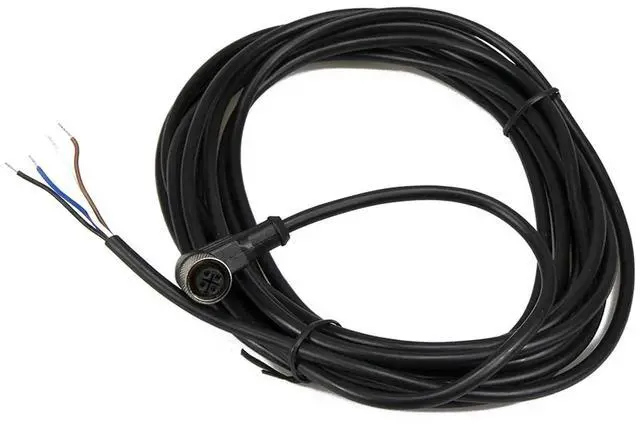 Main image of 1pc FSC12-FB-4 M12 5m PVC Cable Sensor Connector 4 pins Bend Female Head for M12 4 wries Proximity Sensor Switch(Black)