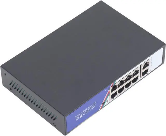 Alt view image 3 of 7 - 10 Port PoE Switch Unmanaged Plug and Play Ethernet Network Switch with 20Gbps Switching Capacity Metal Housing 100 - 240V US Plug and 4KV Port Thunder Protection for Servers and