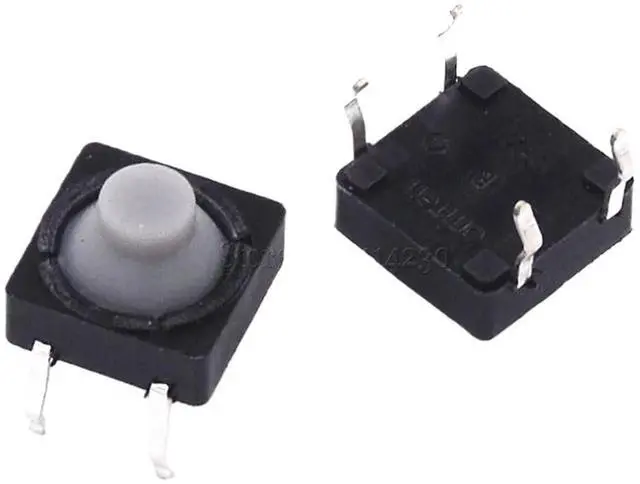 Main image of 100PC 8X8X5mm Tact Switch 8 * 8mm 8 * 8 * 5mm DIP Plastic Buttons Feel Good Silicone Button Switch Touch Switch DIP-4