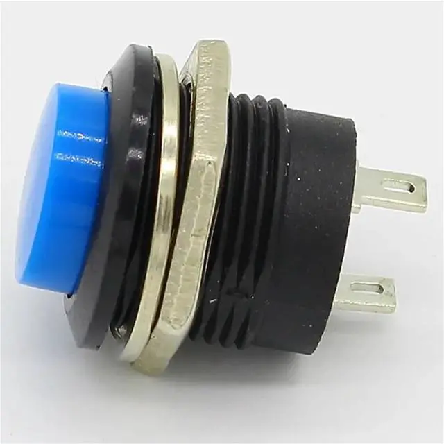 Alt view image 3 of 6 - 12pcs R13-507 Momentary SPST NO Red Round Cap Push Button Switch AC 6A/125V 3A/250V 6color(12PCS RED)