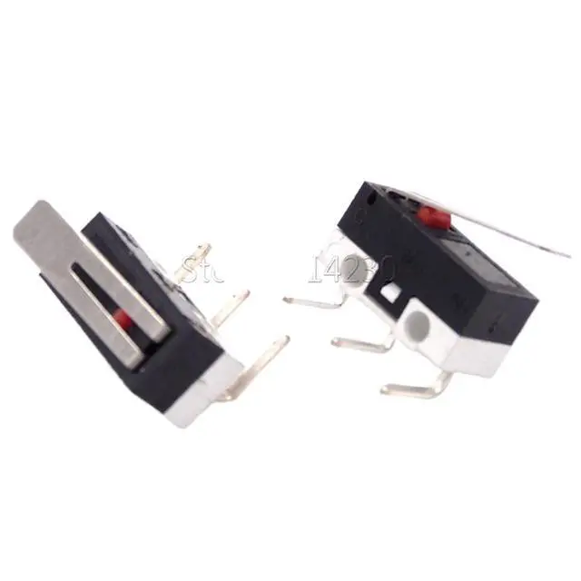 Alt view image 4 of 4 - 100Pcs 3Pins 90 Degree Curved Needle Mouse Switch Limit Switch Push Button Switch 1A 125V AC