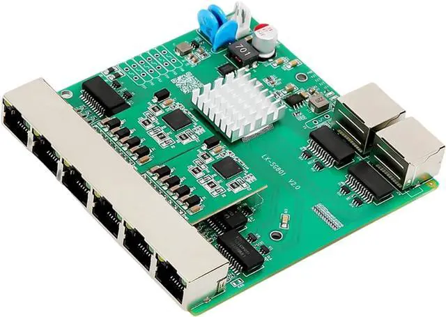 Main image of Fast Speed 8 Port RJ45 Gigabit Ethernet Networking Switches with 6 POEs Port and Wide Voltages Input Tiny Poet Switches